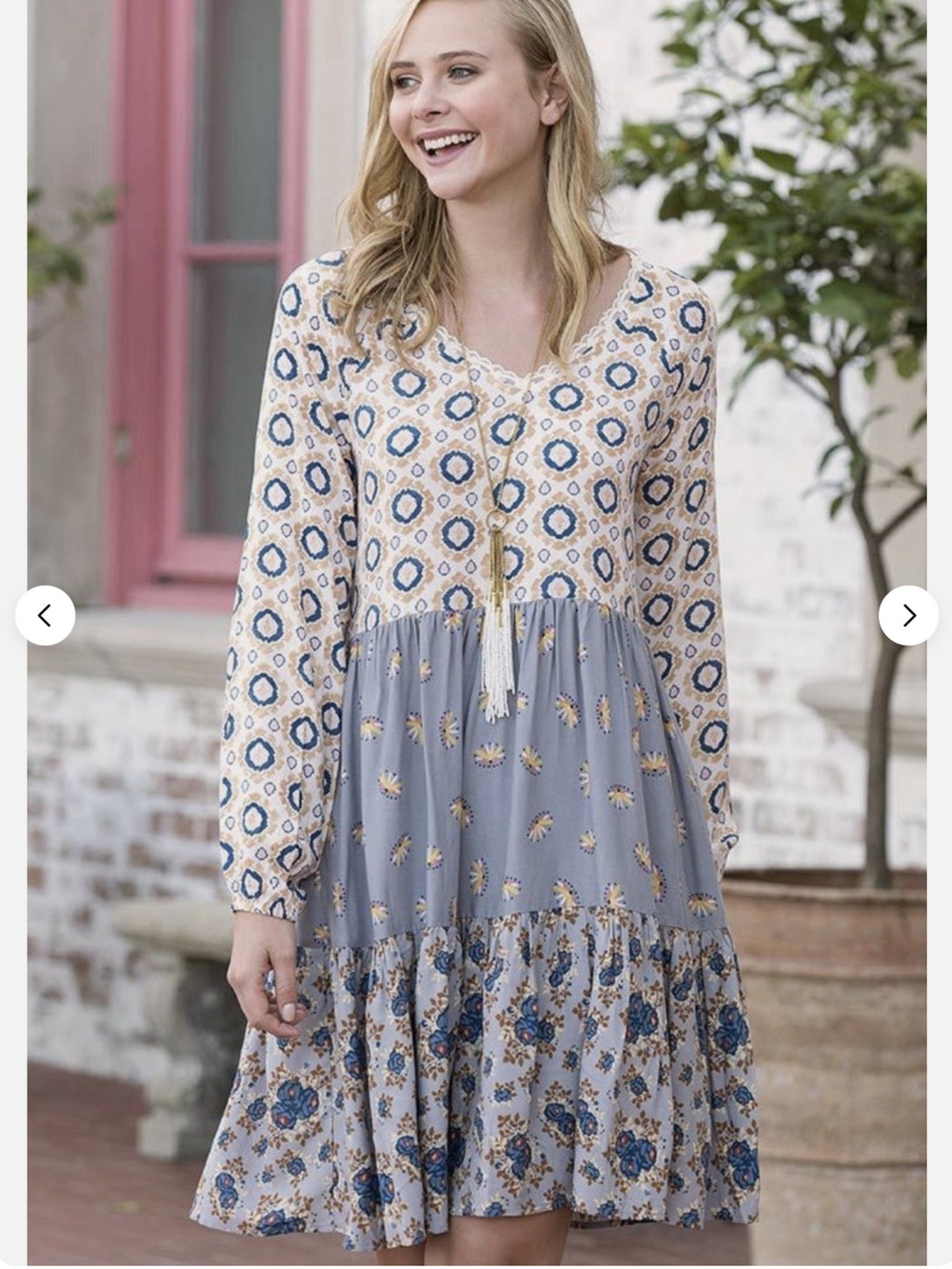 Matilda Jane Visionary Dress Size Large Floral Lace New